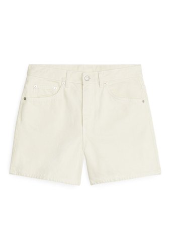 Denim Shorts - Ecru - Trousers - ARKET SE