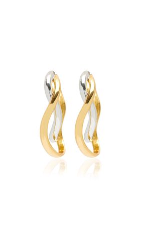 Standard Sia 12k Gold-Plated Crystal Hoop Earrings By Demarson | Moda Operandi