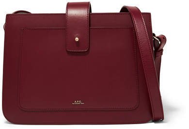 Albane Leather Shoulder Bag - Burgundy
