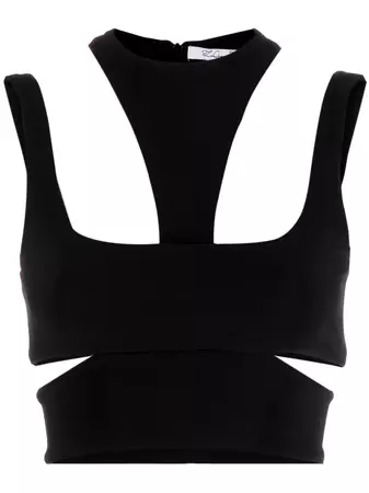 LaQuan Smith cut-out Cropped Tank Top - Farfetch