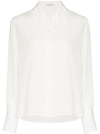 Saint Laurent Silk Shirt Aw20 | Farfetch.Com