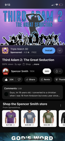 YouTube Spencer smith third Adam 2 the great seduction