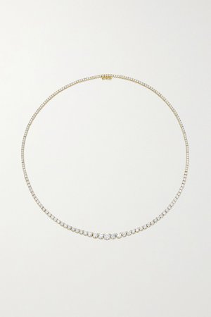 Gold Hepburn 18-karat gold diamond necklace | Anita Ko | NET-A-PORTER