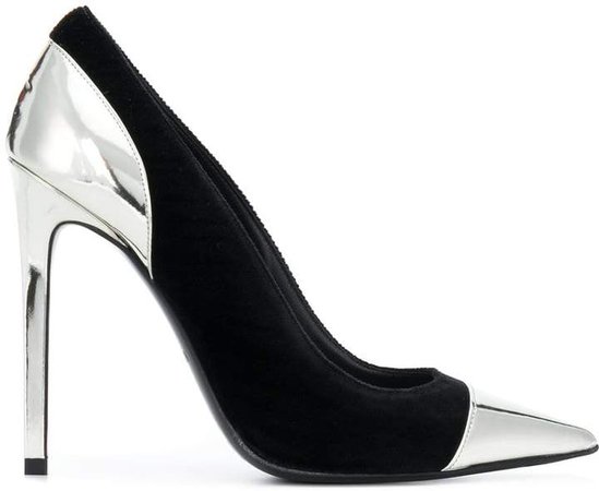panelled pointed toe pumps