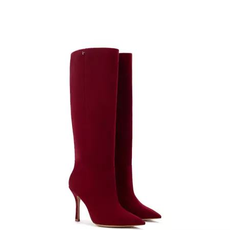 Kate Boot In Lipstick Red Suede - Larroude