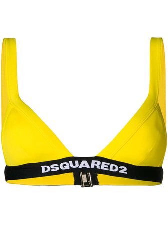 Dsquared2 Logo Printed Bikini Top - Farfetch
