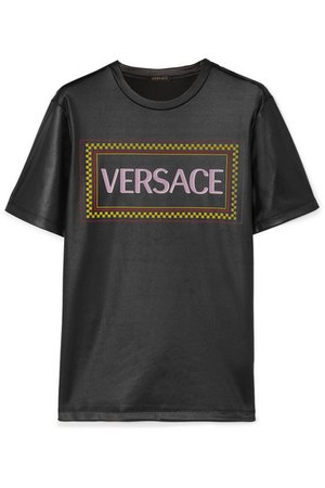 Versace | Printed stretch-jersey T-shirt | NET-A-PORTER.COM