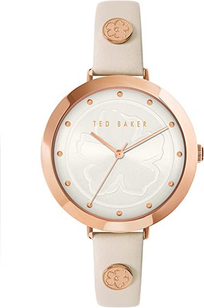 Amazon.com: Ted Baker Women's Stainless Steel Quartz Leather Strap, Beige, 12 Casual Watch (Model: BKPAMS2149I), Rose Gold/Champagne/Cream : Clothing, Shoes & Jewelry
