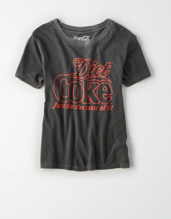 AE Diet Coke Graphic T-shirt, Washed Black | American Eagle Outfitters