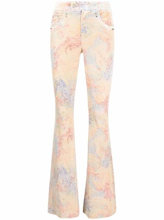 Andersson Bell Patterned Jacquard Flared Trousers - Farfetch