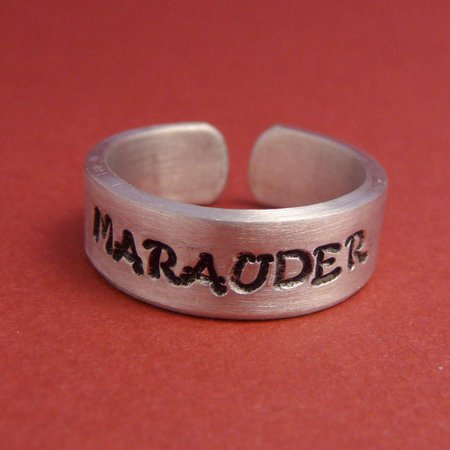 Harry Potter Inspired - Marauder - A Hand Stamped Aluminum Ring - Chasing At Starlight