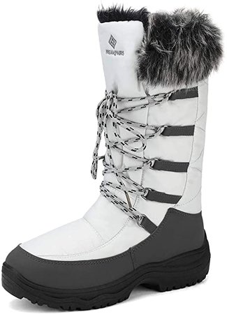 Amazon.com | DREAM PAIRS Women's Goose Brown Faux Fur Knee High Winter Snow Boots Size 9 M US | Snow Boots