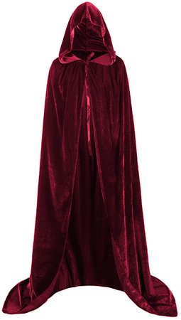 Amazon.com: Sensfun Halloween Unisex Hooded Robe Cloak Cape for Cosplay Costumes Party 59 inch Burgundy: Clothing