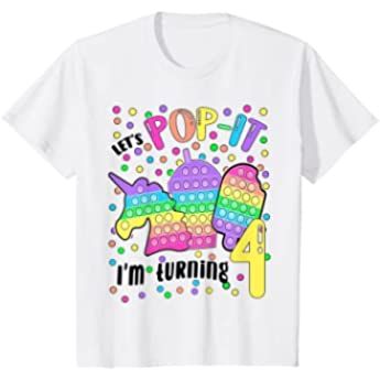 Amazon.com: Let's Pop-it I'm turning 9 Colorful 9th Birthday Girl T-Shirt : Clothing, Shoes & Jewelry
