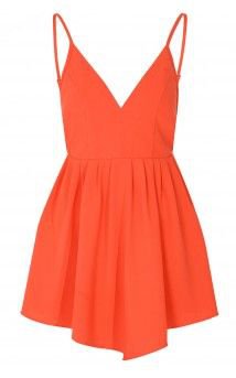 Orange Caged Back Cami Dress