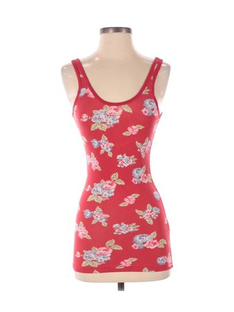 Abercrombie Floral Red Tank Top Size S - 20% off | thredUP