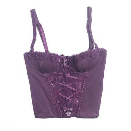 🕷 the most insane purple balcony bra corset 🕷... - Depop