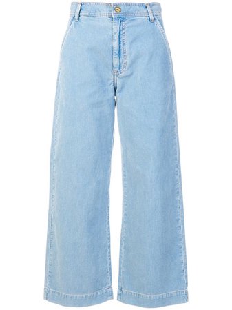 M.i.h Jeans Women's Blue Wide Leg Corduroy Pants
