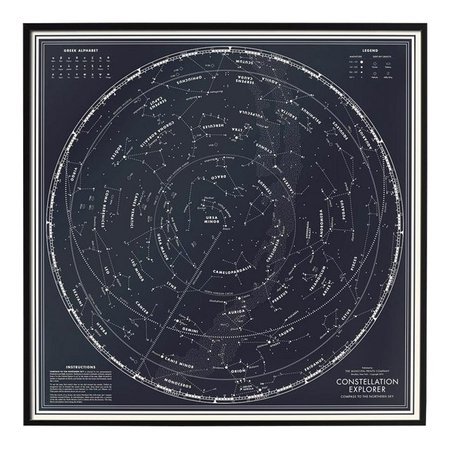 "Constellation Explorer" Northern Hemisphere Star Chart | Chairish