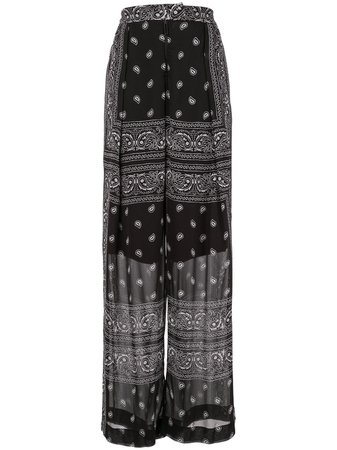 Dion Lee bandana-print sheer trousers black A2202S20 - Farfetch