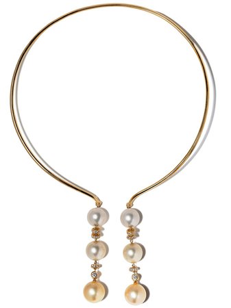 Yoko London Aurelia South Sea Pearl And Diamond Necklace | Farfetch.com