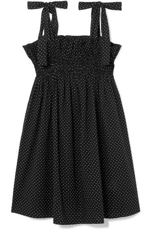 GANNI | Polka-dot cotton-voile mini dress | NET-A-PORTER.COM