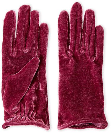 Pink Velvet Gloves