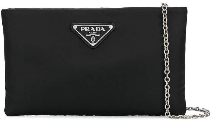 triangle logo padded pouch