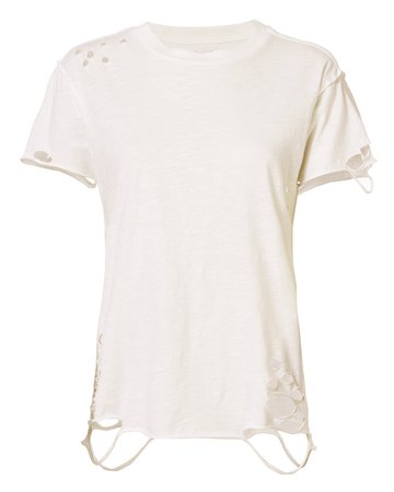 Intermix Anderson Distressed Cotton T-Shirt