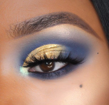 yellow blue eyeshadow