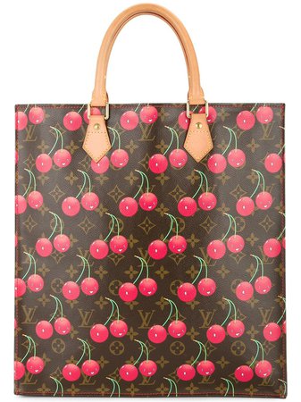 LOUIS VUITTON PRE-OWNED SAC PLAT HAND TOTE BAG MONOGRAM CHERRY CANVAS LEATHER - Farfetch
