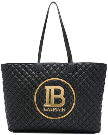 quilted logo tote