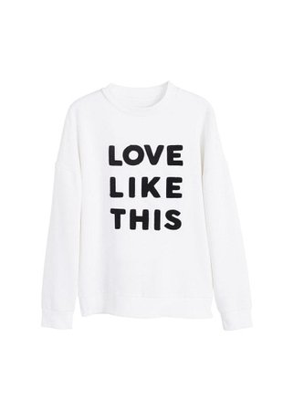 MANGO Love message sweatshirt