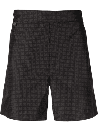 Givenchy logo-print swim shorts - Black