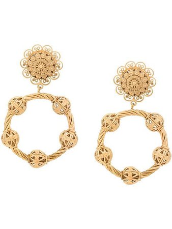 Dolce & Gabbana Twisted Hoop Earrings - Farfetch