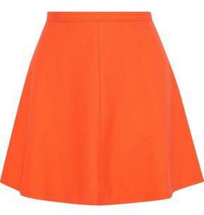Flared Cotton-blend Cady Mini Skirt
