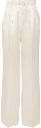 Vargas Linen And Silk-blend Wide-leg Pants - Ivory
