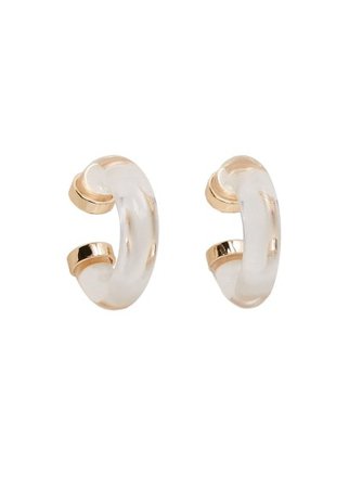 MANGO Transparent hoop earings