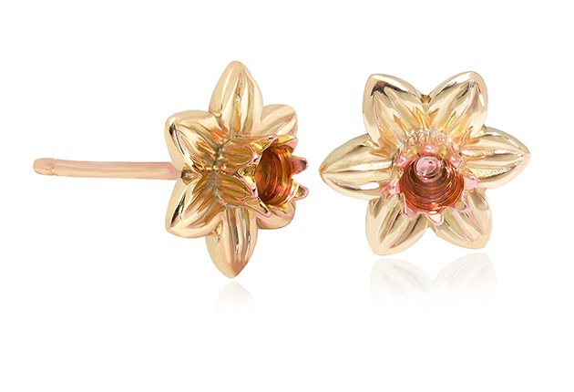 Gold Daffodil Stud Earrings | DSE | Clogau Gold