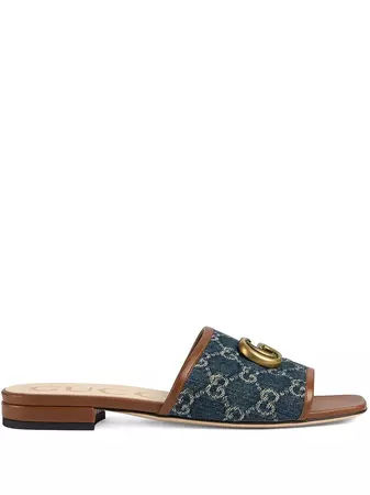 Shop Gucci Double G open toe sandals with Express Delivery - FARFETCH