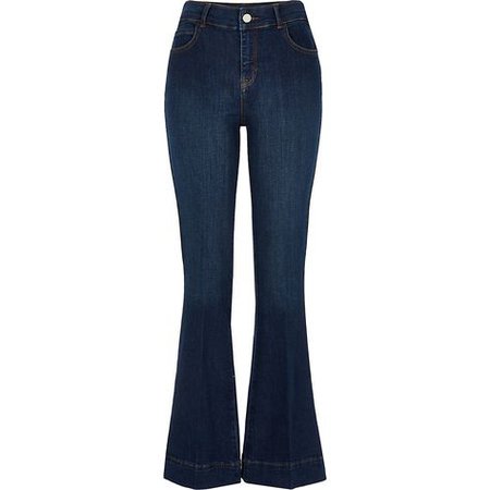 dark blue denim jeans flare bellbottoms