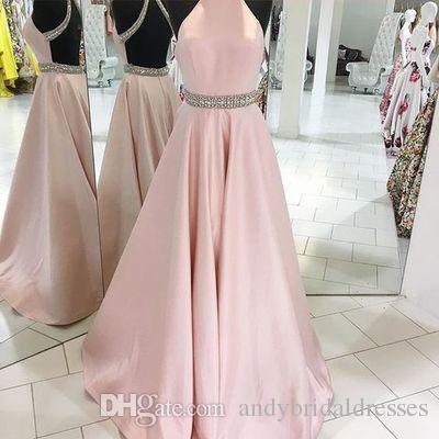 pale pink prom dress
