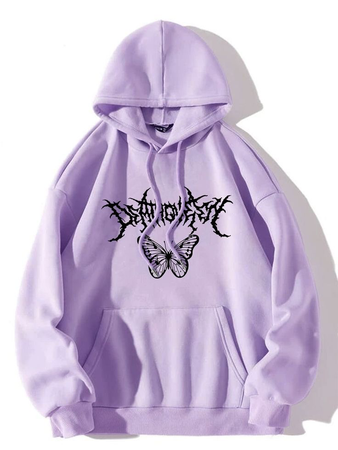 purple hoodie butterfly
