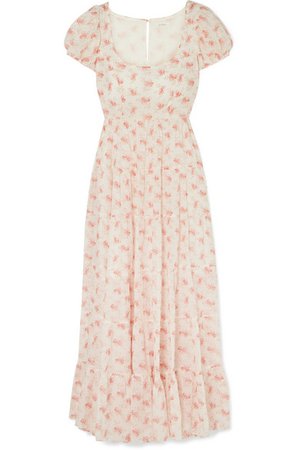 DÔEN | Ruby tiered floral-print cotton-voile maxi dress | NET-A-PORTER.COM