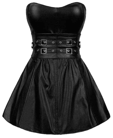 Gothic punk rock emo mini dress PNG