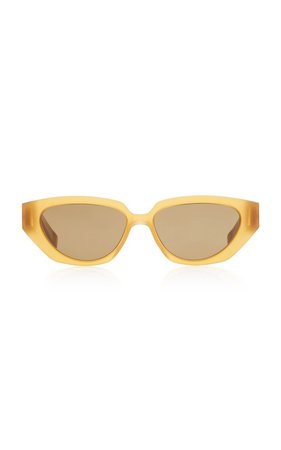 + Maison Margiela Raw Cat-Eye Acetate Sunglasses by Maison Margiela | Moda Operandi