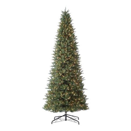 Holiday Time Pre-Lit Rockford Sure-Lit Pole Slim Pine Artificial Christmas Tree, Clear Lights, Green, 12' - Walmart.com - Walmart.com