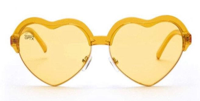 yellow heart eyes glasses
