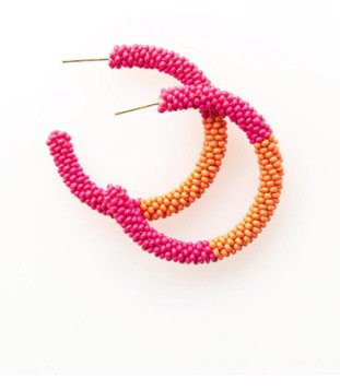 Pink and coral earrings Ink and Alloy