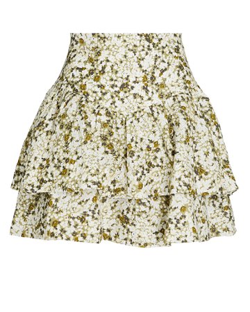 Shona Joy Suzette Floral Frill Mini Skirt | INTERMIX®